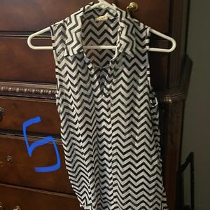 Black and white blouse